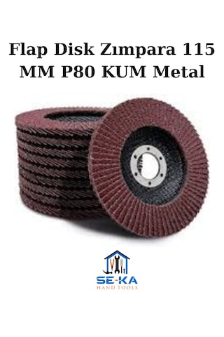 Flap Disk Zımpara 115 Mm P80 Kum Metal - Ahşap Taşlama Diski 1 Adet