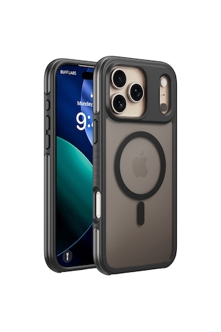Buff Apple Uyumlu iPhone 17 Pro Max Magsafe Air Bumper Kılıf Siyah
