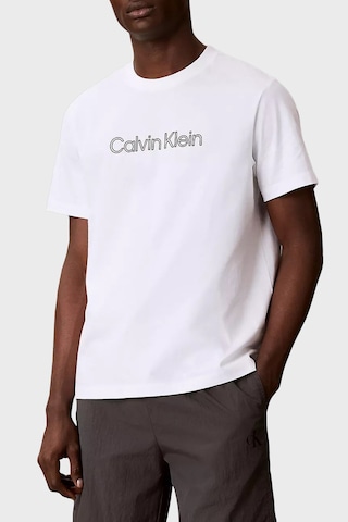 Calvin Klein % 100 Pamuk Relaxed Fit Logolu T Shirt Lv04lg812gyaf Erkek T Shirt Lv04lg812g Yaf Beyaz