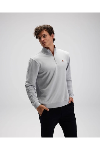 Ellesse Yarım Fermuarlı Gri Erkek Sweatshirt Em580 Gri
