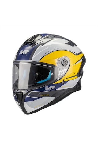 Mt Helmets Targo S Outside C3 Kapalı Motosiklet Kaskı Parlak Sarı