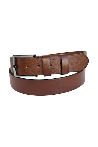 Süzer Deri Taba Büyük Beden Hakiki Deri 4 Cm. Tokalı Düz Model Erkek Kemer - 411-battal Taba