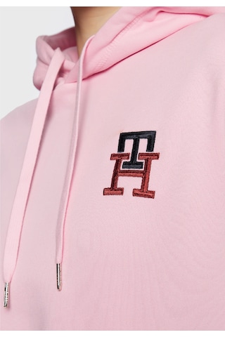 Tommy Hilfiger Byan Kapşonlu Sweatshirt Cepsiz Açık Pembe