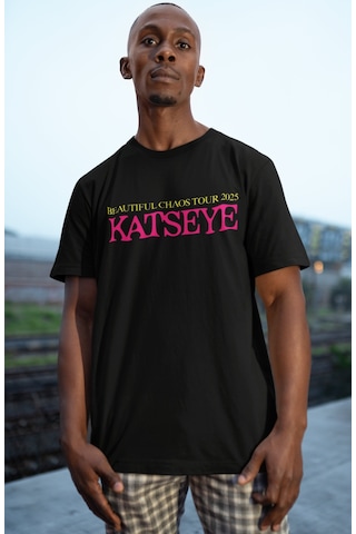 Sevbano Katseye Kpop Müzik Grubu Sırt Baskılı Unisex Oversize Tişört Siyah