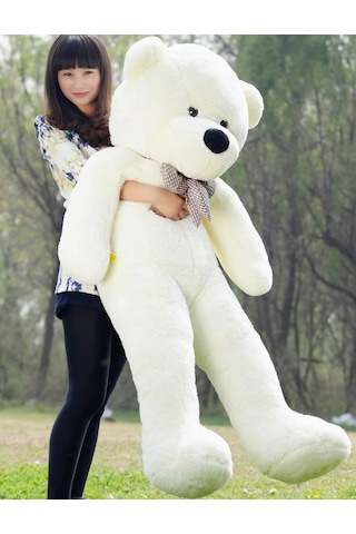 Kuki Oyuncak 160Cm Sevimli Beyaz Peluş Ayı