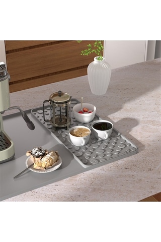 Ulzyvf Ve Matı Matı Kurutma Kahve İnç Gri Gri Çıkarılabilir Bulaşık Bar 15.75x23.6 Vy Gri