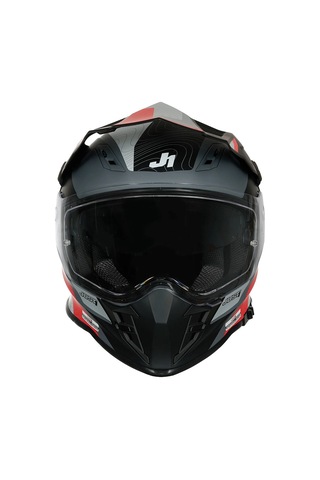 Just1 J34 Pro Globe Kapalı Motosiklet Kaskı Kırmızı Siyah Çok Renkli