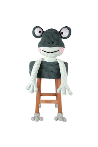 Amigurumi Kurbağa Sandalye Ve Oyuncak - Anatoya Yeşil