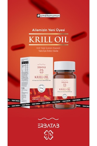 Erbatab Krill Oil 500 Mg 30 Kapsül