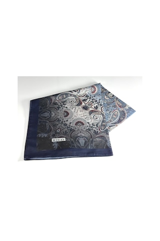 Miray Nevada Büyük Boy Organik Pamuk Eşarp - 120 X 120 - 06453 Lacivert-Mavi
