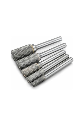 Ximistore9 5'li Tungsten Karbür Çift Kesimli Döner Freze Uç Seti - Elektrikli Ve Pnömatik Aletler İçin