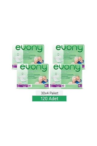 Evony Bel Bantlı Yetişkin Hasta Bezi Büyük Boy XL 4 x 30'lu