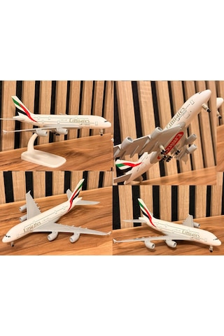 Emirates A6-eej Metal Maket Uçak 24 Cm Ofis Dekorasyonu & Koleksiyonluk Model Uçak Tekerlekleri Hareketli