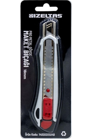 İzeltaş 14000005049 Pro Metal Gövde Geniş Maket Bıçağı 18 MM