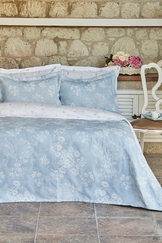 Karaca Home Charleen Çift Kişilik Yatak Örtüsü Mavi 200.22.14.0447