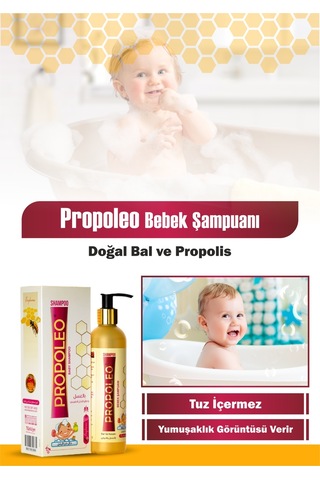 Propoleo Bal Arı Poleni ve Keratin İçeren Bebek Şampuanı 250 ML