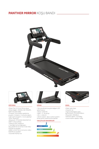 Diesel Fitness Panther Mirror Koşu Bandı