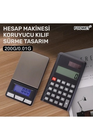 Fastbuy Wangxi Siyah Kapaklı Fodwat 200g Hassas Dijital Mutfak Terazisi Pil İle Çalışır Siyah