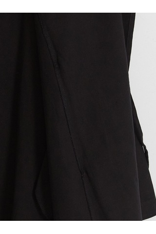 Lcw Modest Siyah Kruvaze Yaka Bağcıklı Kadın Kimono
