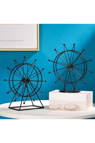 Dövme Demir Dönme Dolaplar Heykelcik Avrupa Metal Silindir Tekerlek El Sanatlarıaltın