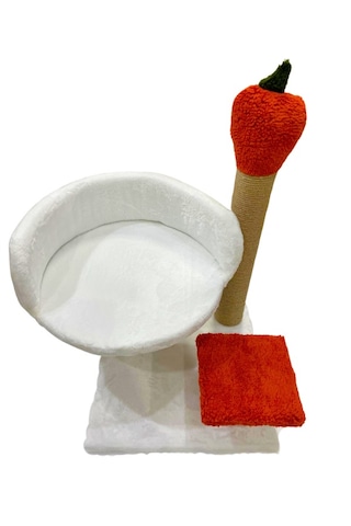 Havuçlu Peluş Kedi Tırmalama-kedi Yatağı- Kedi Evi Ve Dinlenme Tahtası Şık,modern Ve Konforlu