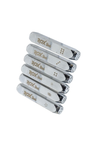 Rox Wood 0190 İşaretleme Zımba Seti 6 Mm - 6 Parça