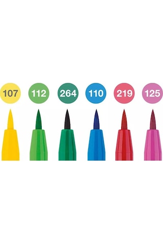 Faber Pıtt Artist Pen Fırça Uçlu Çizim Kalemi 6 Lı Bahar 1671770