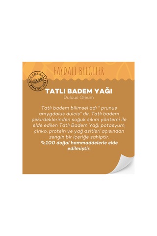 Tatlı Badem Yağı 50 Ml Soğuk Sıkım