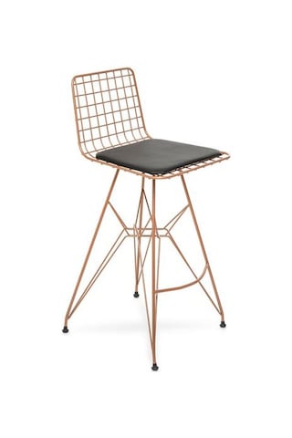 Akın Lüx Tel Bar Taburesi - Bakır / Siyah Siyah / Bakır Bakır - Siyah