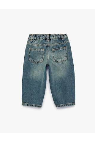 Koton Pamuklu Oversize Denim Pantolon Petrol 7wmb40003td