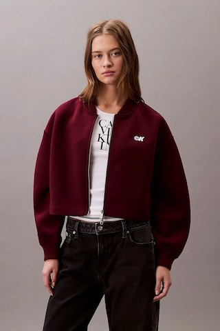 Calvin Klein Jeans Bol Kesim Scuba Kumaş Fermuarlı Bomber Kadın Ceket Lv047c524g-vlp Kırmızı