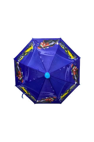 Bardaklı Korumalı Erkek Çocuk Mavi Baskılı Şemsiye 709660