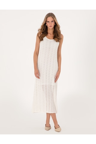 Pierre Cardin Kadın Beyaz Elbise Triko 50305568-vr013 Beyaz
