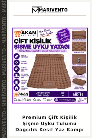 Premium Çift Kişilik Şişme Uyku Tulumu Dağcılık Keşif Yaz Kampı Çok Renkli Premium Çift Kişilik Şişme Uyku Tulumu Dağcılık Keşif Yaz Kampı Çok Renkli