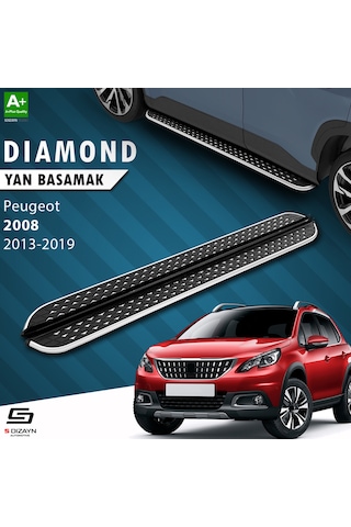 S-dizayn Peugeot 2008 Diamond Krom Yan Basamak 173 Cm 2013-2019