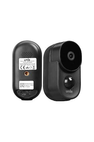 Umıe 2mp Iki Yönlü Ses Tf Kart Kablosuz Tuya Destekli Akıllı Ip Kamera 6700 Mah Bataryalı Um-bk21 Siyah