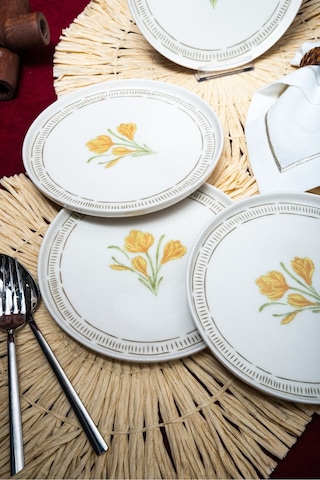 Heda Porselen Mimoza 6'lı Pasta Tabağı Seti