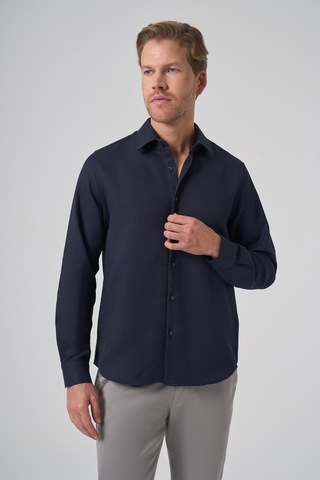 Morven Erkek Lacivert Trend Dynamic Fit Sert Yaka Gömlek 26mc004020200 Lacivert