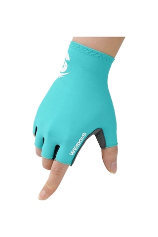 Açık Hava Sporları Yaz Bisiklete Binme Güneşten Korunma Yarım Parmak Eldivenleri -Yeşil