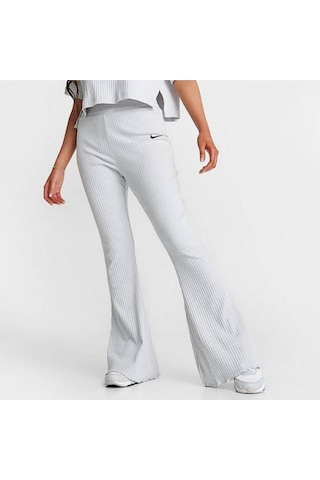 Sportswear High-waisted Wide Leg Ribbed Kadın Eşofman Altı Dv7868 - 025 Gri