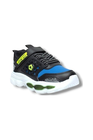 Alessio 019-26 Cilt Anatomik Filet Çocuk Sneaker Siyah Sax 31-35 Siyah