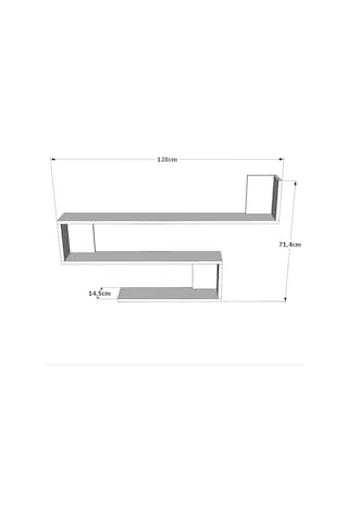 Yurudesign Shelf R10 Modern Duvar Rafı Kitaplık Atlantik Çam