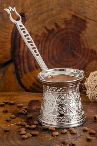 Polochef Zamak 3 Kahve Cezvesi Gümüş Renk 140 Ml. 2-3 Kişilik