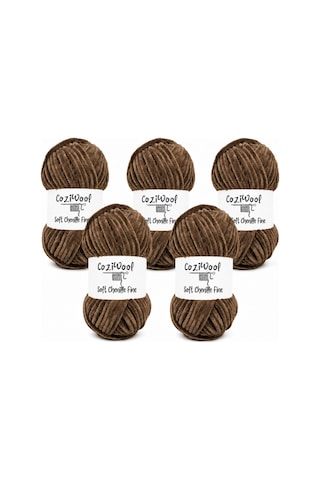 Kadife İp Soft Chenille Fine 5'li Paket 5x100 Gr 160 Mt El Örgü İpi Çikolata - 925144855 Kadife İp Soft Chenille Fine 5'li Paket 5x100 Gr 160 Mt El Örgü İpi Çikolata - 925144855