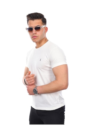 Kozik Standart Fit Bisiklet Yaka Erkek Tişört 5'li Beyaz - Siyah Siyah - Beyaz