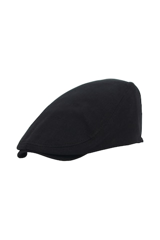 Şapkadan Siyah Kasket Pamuklu London Flat Cap Şapka 45645dr56675