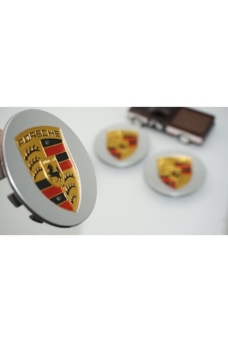 Dk Tuning Porsche Gri Jant Göbeği Kapak Seti 76mm