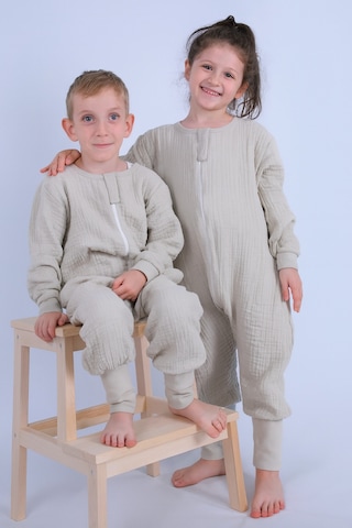 For My Baby 1 Tog Çocuk Uyku Tulumu Unisex Uzun Kollu Uyku Tulumu Bej