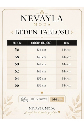 Nevayla Moda Büyük Beden Medine İpeği Ferace - Siyah / F0149