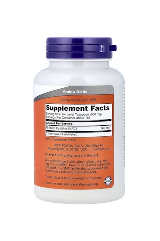 Now Foods N.a.c Pure Powder 600 Mg 113 G